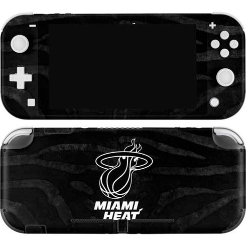 NBA Miami Heat Black Animal Print Nintendo Switch Lite Skin